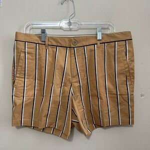 Parke & Ronen Tan Striped Shorts Men’s Size 34